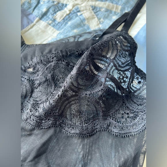 Studio LaPerla Womens Black Sheer Lace Camisole Lingerie Feminine Goth 2 - Picture 3 of 11